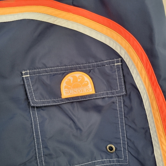 Sundek Men's Nylon Mesh Swim Trunks Blue 36 - Picture 9 of 12